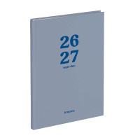 Brepols Bretime Coral 16 maanden weekagenda met uurindeling 2026-2027 grijsblauw (1 week per 2 pagina's) 6-talig 440181