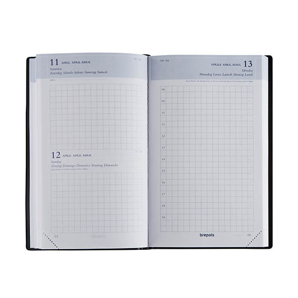 Brepols Building Seta dagagenda met uurindeling 2026 blauw (1 dag per pagina) 6-talig 0.414.2120.06.6.0 262554 - 2