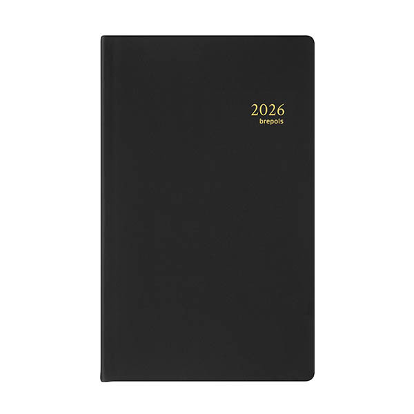 Brepols Building Seta dagagenda met uurindeling 2026 zwart (1 dag per pagina) 6-talig 0.414.2120.01.6.0 262553 - 1