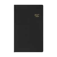 Brepols Building Seta dagagenda met uurindeling 2027 zwart (1 dag per pagina) 6-talig 440263