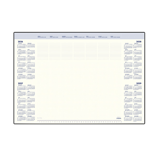 Brepols Desk Mate Seta bureauonderlegger 2026-2029 (35 vel) 4-talig 1.040.2120.01.6.0 262531 - 1