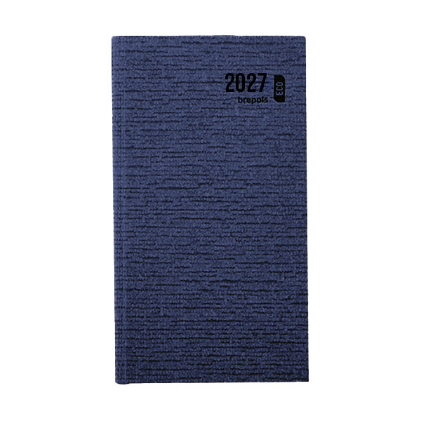 Brepols Ecorama Kazar weekagenda 2027 donkerblauw (1 week per 2 pagina's) 6-talig 440308 - 1