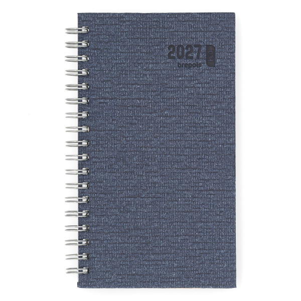 Brepols Ecorama Kazar weekagenda 2027 donkerblauw met spiraal (1 week per 2 pagina's) 6-talig 440356 - 1