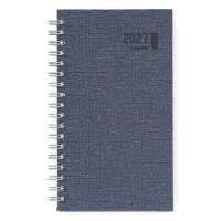 Brepols Ecorama Kazar weekagenda 2027 donkerblauw met spiraal (1 week per 2 pagina's) 6-talig 440356