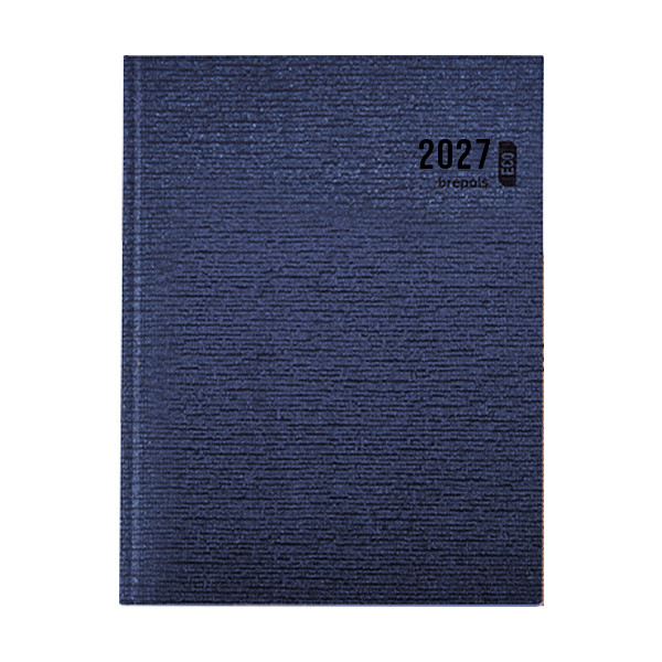 Brepols Ecotiming Kazar weekagenda met uurindeling 2027 donkerblauw (1 week per 2 pagina's) 6-talig 440306 - 1