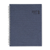 Brepols Ecotiming Kazar weekagenda met uurindeling 2027 donkerblauw met spiraal (1 week per 2 pagina's) 6-talig 440358 - 1