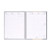 Brepols Ecotiming Kazar weekagenda met uurindeling 2027 donkerblauw met spiraal (1 week per 2 pagina's) 6-talig 440358 - 2