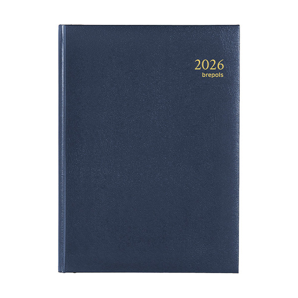 Brepols Euro Lima dagagenda met uurindeling 2026 blauw (1 dag per pagina) 6-talig 0.224.1256.06.6.0 262430 - 1