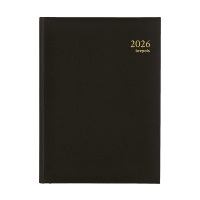 Brepols Euro Lima dagagenda met uurindeling 2026 zwart (1 dag per pagina) 6-talig 0.224.1256.01.6.0 262429