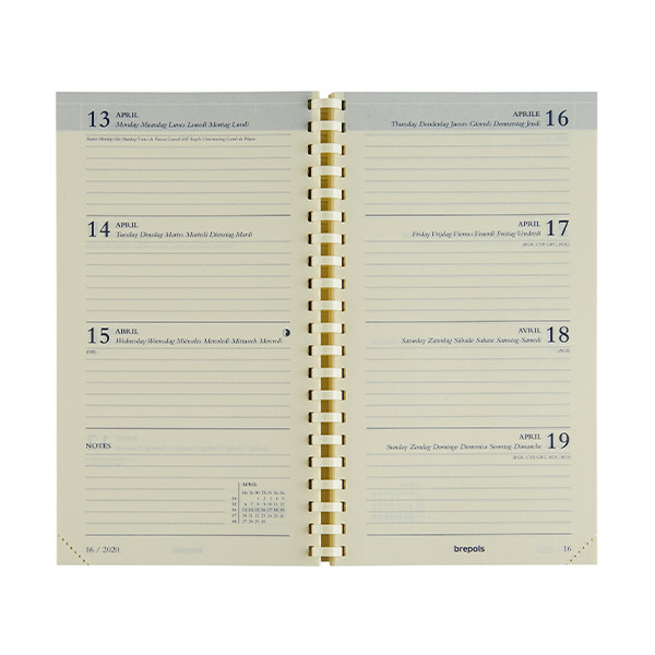 Brepols Interplan 16 maanden weekagenda 2025-2026 navulling (1 week op 2 pagina's) 6-talig 2.730.9900.00.2.0 262399 - 1