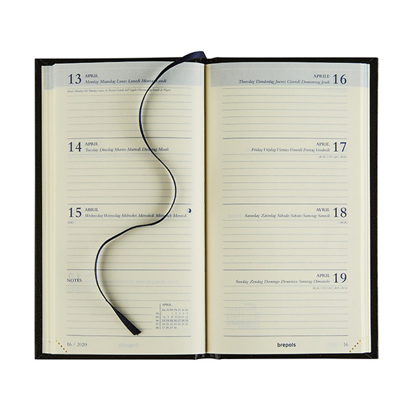Brepols Interplan Essenz 16 maanden weekagenda 2025-2026 antraciet (1 week op 2 pagina's) 6-talig 2.730.0675.15.6.0 262396 - 2