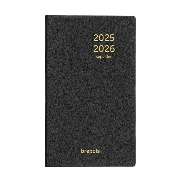 Brepols Interplan Genova 16 maanden weekagenda 2025-2026 zwart (1 week op 2 pagina's) 6-talig 2.730.2051.99.2.0 262397 - 1