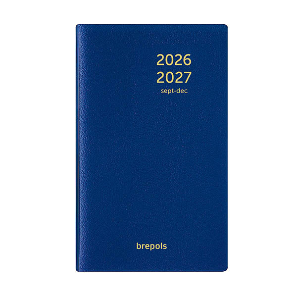 Brepols Interplan Genova 16 maanden weekagenda 2026-2027 blauw (1 week per 2 pagina's) 6-talig 440196 - 1