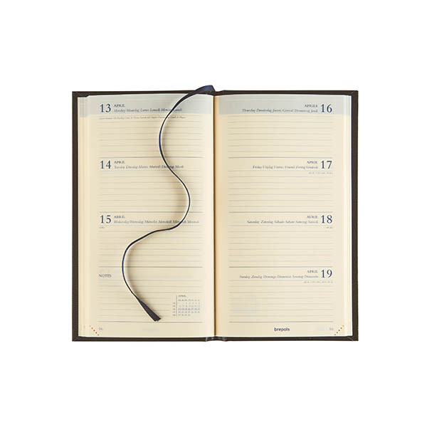 Brepols Interplan Lima weekagenda 2027 blauw (1 week per 2 pagina's) 6-talig 440314 - 2