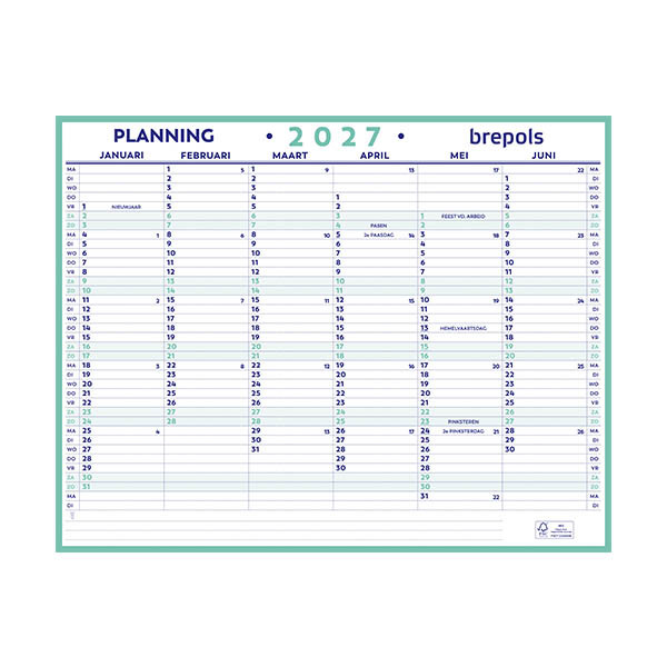 Brepols Maxi Planning kalender 2027 NL 440243 - 1