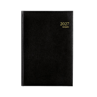 Brepols Minister Lima dagagenda met uurindeling 2027 zwart (1 dag per pagina) 6-talig 440254