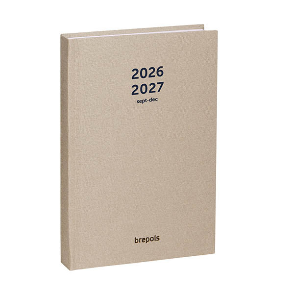 Brepols Nature 16 maanden weekagenda 2026-2027 beige (1 week per pagina) 4-talig 440190 - 1