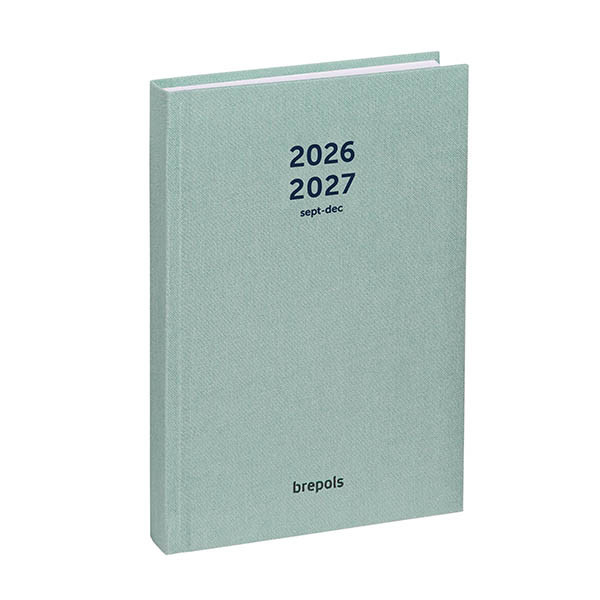 Brepols Nature 16 maanden weekagenda 2026-2027 muntgroen (1 week per pagina) 4-talig 440189 - 1