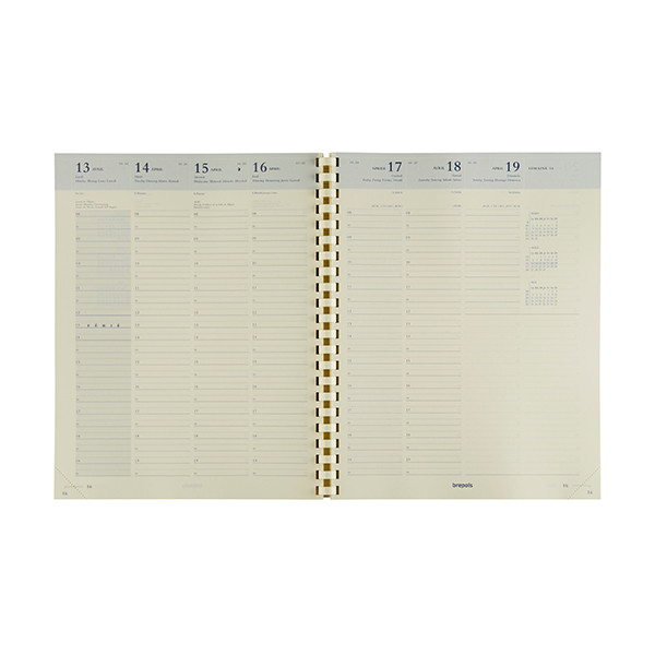 Brepols Omega 27 weekagenda met halfuurindeling 2026 navulling (1 week 2 pagina's) 5-talig 0.234.9900.00.2.0 262480 - 1