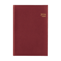 Brepols Omega Lima weekagenda met kwartierindeling 2026 bordeaux (1 week per 2 pagina's) 6-talig 0.030.1256.04.6.0 262411