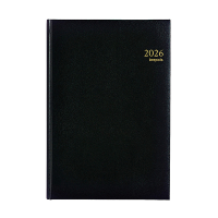 Brepols Omega Lima weekagenda met kwartierindeling 2026 zwart (1 week per 2 pagina's) 6-talig 0.030.1256.01.6.0 262410