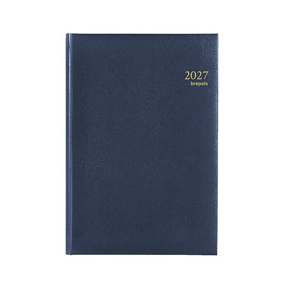Brepols Omega Lima weekagenda met kwartierindeling 2027 blauw (1 week per 2 pagina's) 6-talig 440211 - 1