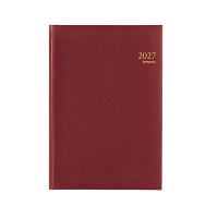 Brepols Omega Lima weekagenda met kwartierindeling 2027 bordeaux (1 week per 2 pagina's) 6-talig 440210