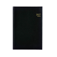 Brepols Omega Lima weekagenda met kwartierindeling 2027 zwart (1 week per 2 pagina's) 6-talig 440209