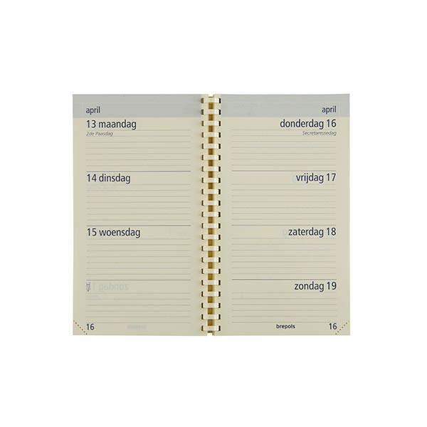 Brepols Optivision Pocket Palermo weekagenda 2027 zwart (1 week per 2 pagina's) NL 440321 - 2