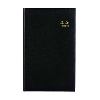Brepols Saturnus Basic Lima dagagenda met uurindeling 2026 zwart (1 dag per pagina) 4-talig 0.015.1255.01.6.0 262445