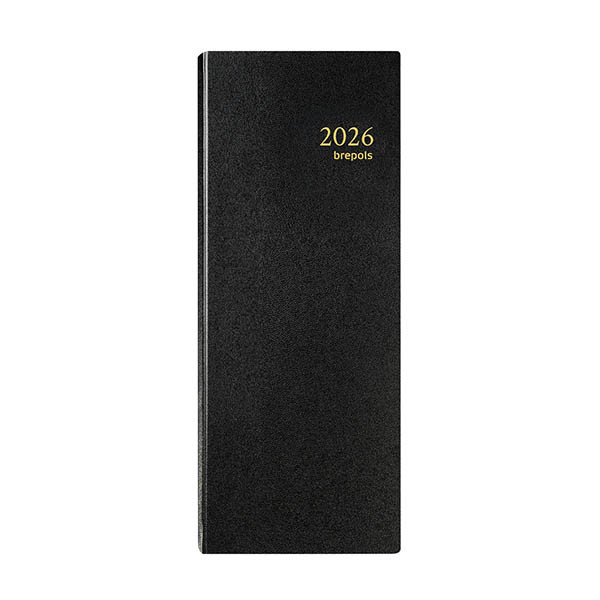 Brepols Saturnus Lima dagagenda met kwartierindeling 2026 zwart (1 dag per 2 pagina's) 4-talig 0.101.1255.01.6.0 262557 - 1