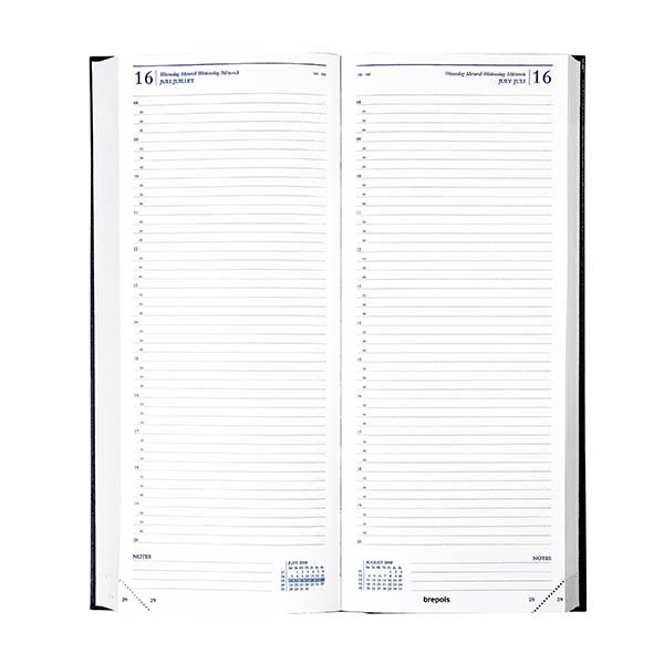 Brepols Saturnus Lima dagagenda met kwartierindeling 2026 zwart (1 dag per 2 pagina's) 4-talig 0.101.1255.01.6.0 262557 - 2