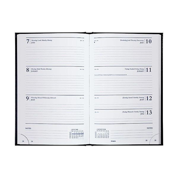 Brepols Saturnus Lima weekagenda 2026 blauw (1 week per 2 pagina's) 4-talig 0.231.1255.06.6.0 262439 - 2