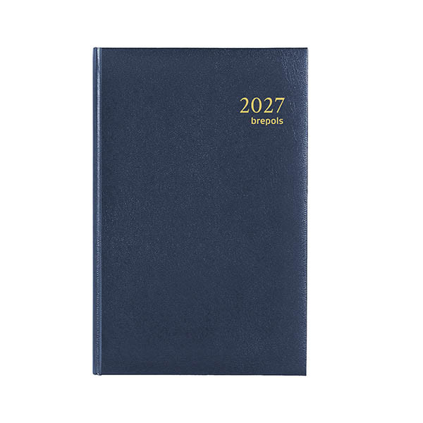 Brepols Saturnus Lima weekagenda 2027 blauw (1 week per 2 pagina's) 4-talig 440262 - 1
