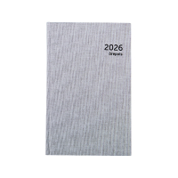 Brepols Saturnus Luxe Dubletta dagagenda met halfuurindeling 2026 grijs (1 dag per pagina) 4-talig 0.216.5455.99.6.0GREY 262434