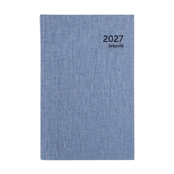 Brepols Saturnus Luxe Dubletta dagagenda met halfuurindeling 2027 grijs (1 dag per pagina) 4-talig 440257 - 1