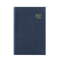 Brepols Saturnus Luxe Lima dagagenda met halfuurindeling 2027 blauw (1 dag per pagina) 4-talig 440208