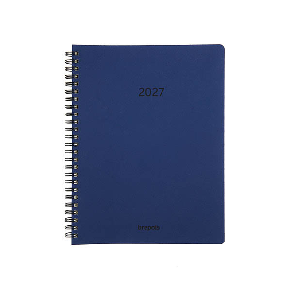 Brepols Timing Calvi weekagenda met uurindeling 2027 blauw (1 week per 2 pagina's) 6-talig 440287 - 1