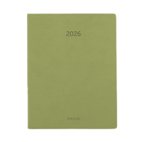 Brepols Timing Colora weekagenda met uurindeling 2026 groen (1 week per 2 pagina's) 6-talig 262461
