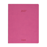 Brepols Timing Colora weekagenda met uurindeling 2027 felroze (1 week per 2 pagina's) 6-talig 440281
