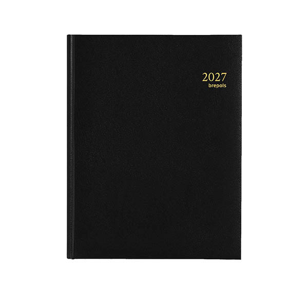 Brepols Timing Lima weekagenda met uurindeling 2027 zwart (1 week per 2 pagina's) 6-talig 440215 - 1