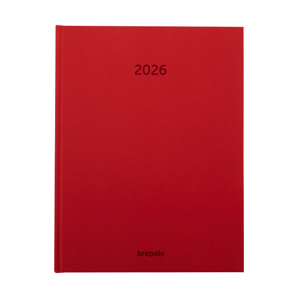 Brepols Timing Sunrise weekagenda met uurindeling 2026 rood (1 week per 2 pagina's) 6-talig 0.136.0275.99.6.0RD 262458 - 1