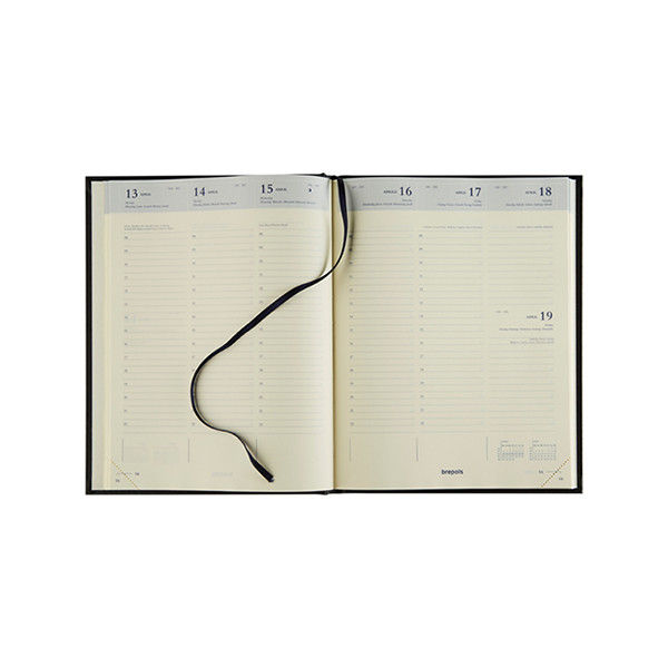 Brepols Timing Sunrise weekagenda met uurindeling 2026 rood (1 week per 2 pagina's) 6-talig 0.136.0275.99.6.0RD 262458 - 2