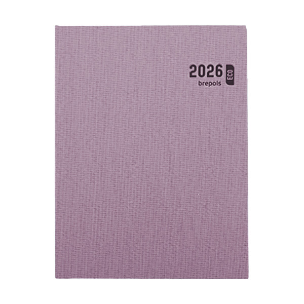Brepols Timing Toile Ocean weekagenda met uurindeling 2026 roze/rood (1 week per 2 pagina's) 6-talig 0.136.2065.99.6.0RD 262463 - 1