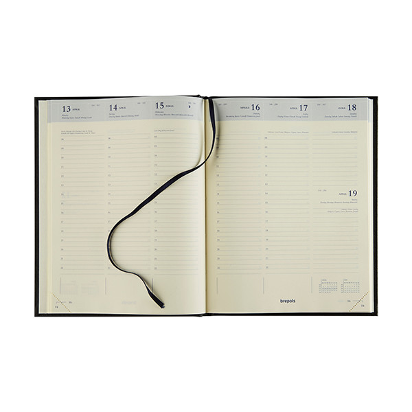Brepols Timing Toile Ocean weekagenda met uurindeling 2026 roze/rood (1 week per 2 pagina's) 6-talig 0.136.2065.99.6.0RD 262463 - 2