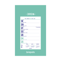 Brepols wandweekkalender gelijmd 2026 4-talig 1.850.9900.00.6.0 262523