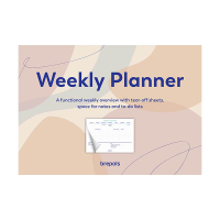 Brepols weekplanner ongedateerd beige (56 vellen) EN 440238