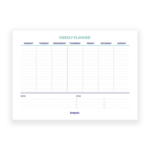 Brepols weekplanner ongedateerd oranje (56 vellen) EN 1.890.9900.99.5.0OR 262550 - 2