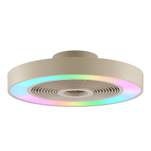 Plafondventilator met ledlamp | Catania | Ø 48.6 cm | RGBIC + 2700-6500K | Zandkleur | 40W | Brilliant LBR00009 - 1