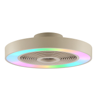 Plafondventilator met ledlamp | Catania | Ø 48.6 cm | RGBIC + 2700-6500K | Zandkleur | 40W | Brilliant LBR00009